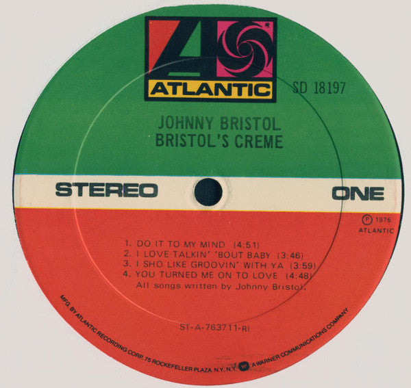 Johnny Bristol : Bristol's Creme (LP, Album)