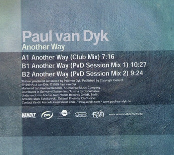 Paul van Dyk : Another Way (12")
