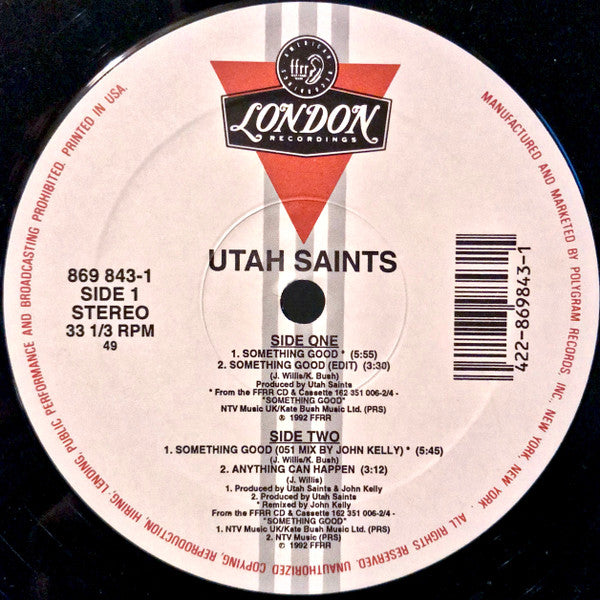 Utah Saints : Something Good (12", Spe)