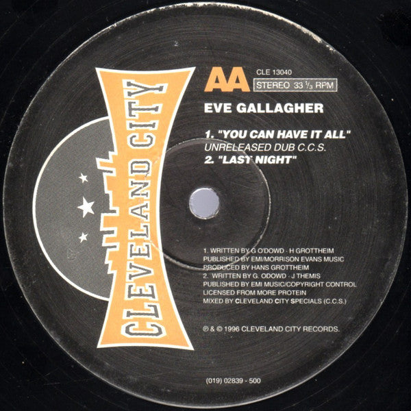 Eve Gallagher : Heaven / You Can Have It All (12")