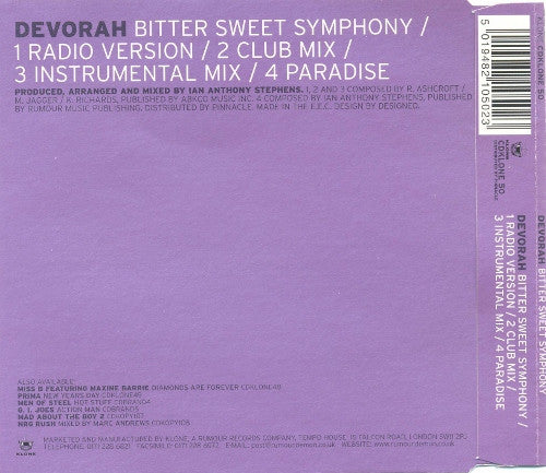 Devorah : Bitter Sweet Symphony (CD, Maxi)