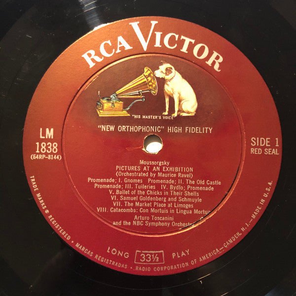 Moussorgsky* - Ravel*, Arturo Toscanini, Franck*, NBC Symphony Orchestra : Pictures At An Exhibition / Psyche And Eros (LP, Mono, Ind)