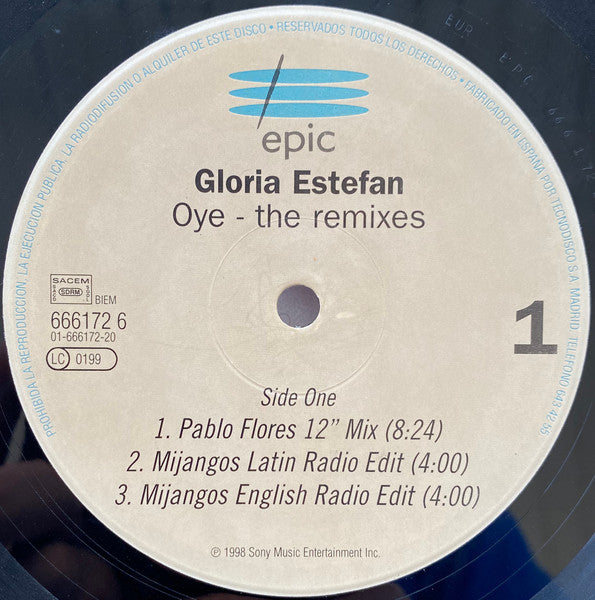 Gloria!* : Oye (The Remixes) (12", Single)