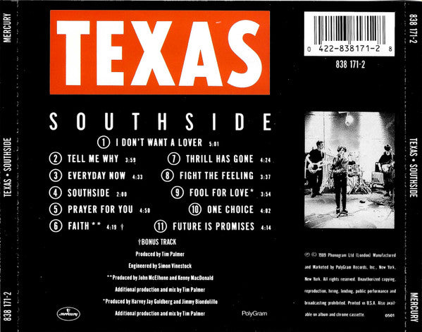 Texas : Southside (CD, Album, RE)