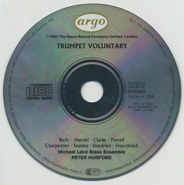 Peter Hurford, Michael Laird Brass Ensemble : Trumpet Voluntary (Music For Organ And Brass) (CD, Club)