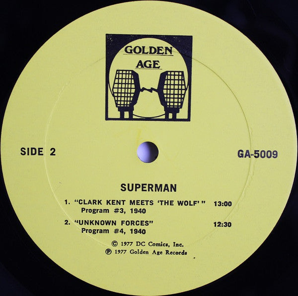 Unknown Artist : Superman (Four Exciting Chapters Of This Historic Radio Program) (LP)