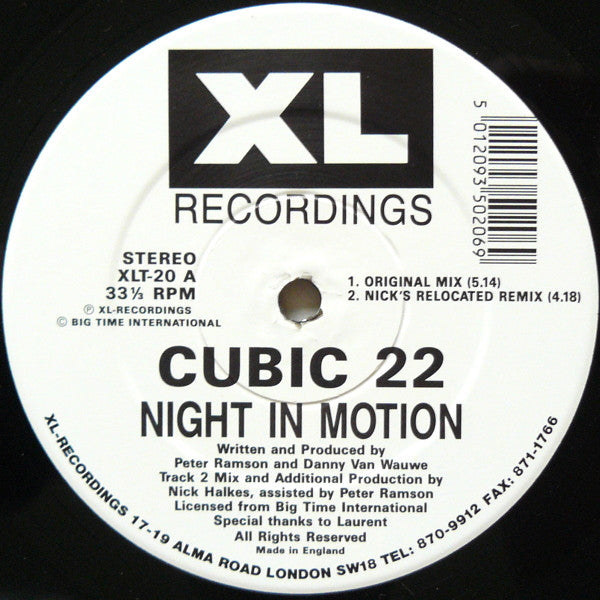 Cubic 22 : Night In Motion (12")