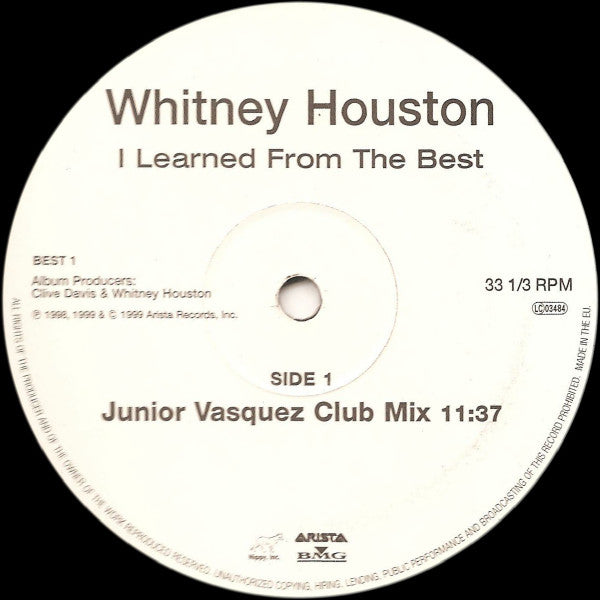 Whitney Houston : I Learned From The Best (12", Promo)