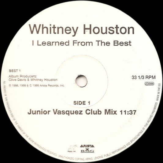 Whitney Houston : I Learned From The Best (12", Promo)