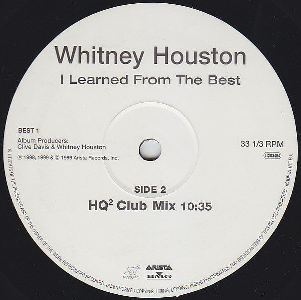 Whitney Houston : I Learned From The Best (12", Promo)