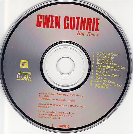 Gwen Guthrie : Hot Times (CD, Album)