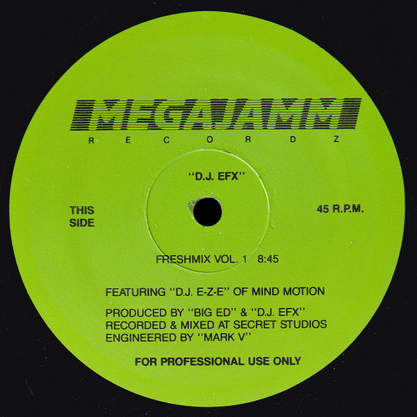 D.J. EFX* : Freshmix Vol. 1 (12", P/Mixed)
