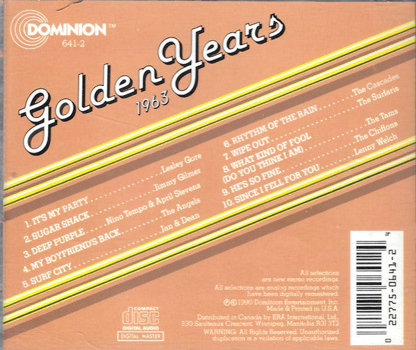 Various : Golden Years 1963 (CD)