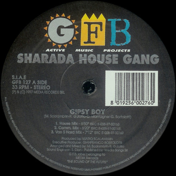 Sharada House Gang : Gipsy Boy (12")