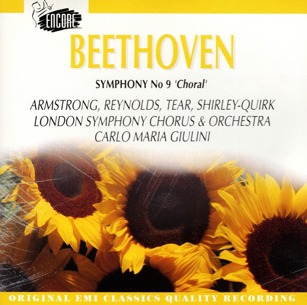 Beethoven* - Armstrong*, Reynolds*, Tear*, Shirley-Quirk*, London Symphony Chorus & Orchestra*, Carlo Maria Giulini : Symphony No 9 'Choral' (CD, Album, RE, RM)