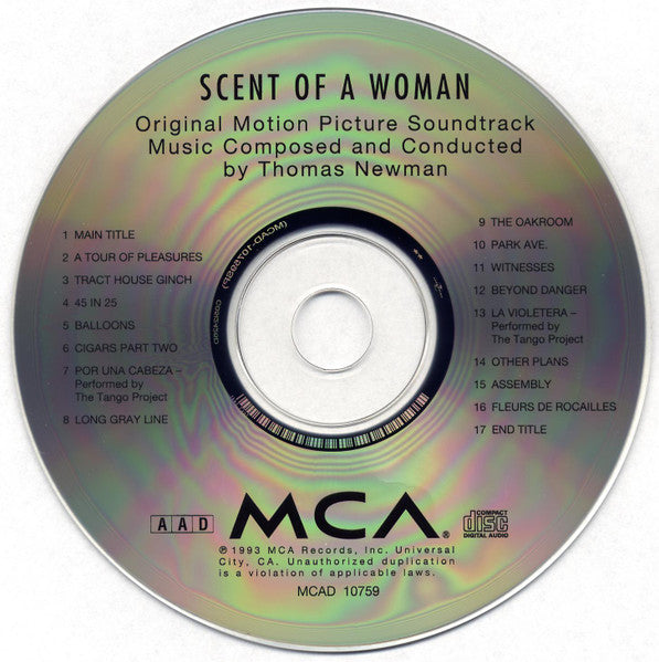 Thomas Newman : Scent Of A Woman (Original Motion Picture Soundtrack) (CD, Album)