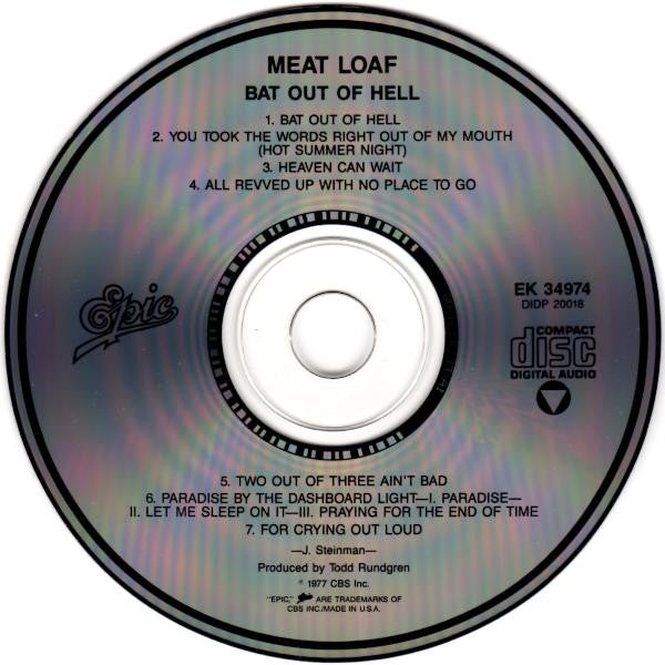 Meat Loaf : Bat Out Of Hell (CD, Album, RE, Pit)