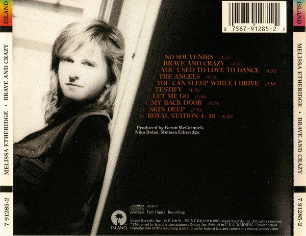 Melissa Etheridge : Brave And Crazy (CD, Album)