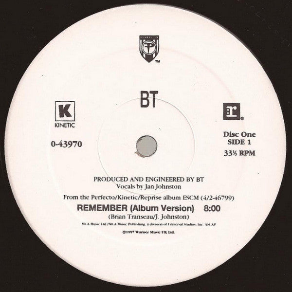 BT : Remember (2x12", Ltd)