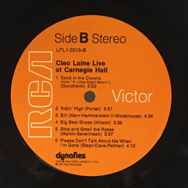 Cleo Laine : Cleo Laine Live!!! At Carnegie Hall (LP, Album, Ora)