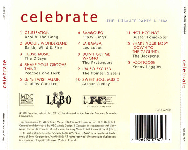 Various : Celebrate (The Ultimate Party Album) (CD, Comp)