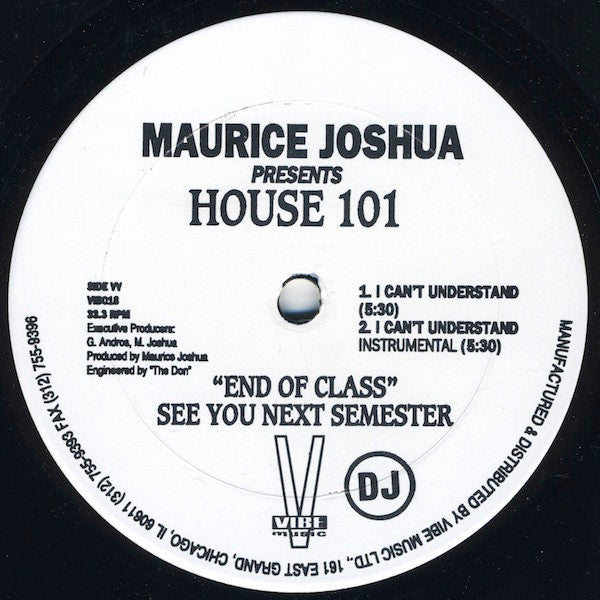 Maurice Joshua Presents House 101 : Time To Get Skooled!!! (12", Promo)