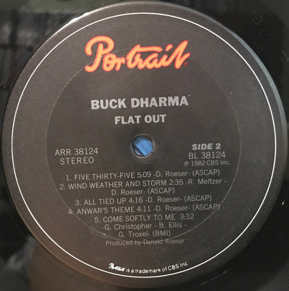 Buck Dharma* : Flat Out (LP, Album, Ter)