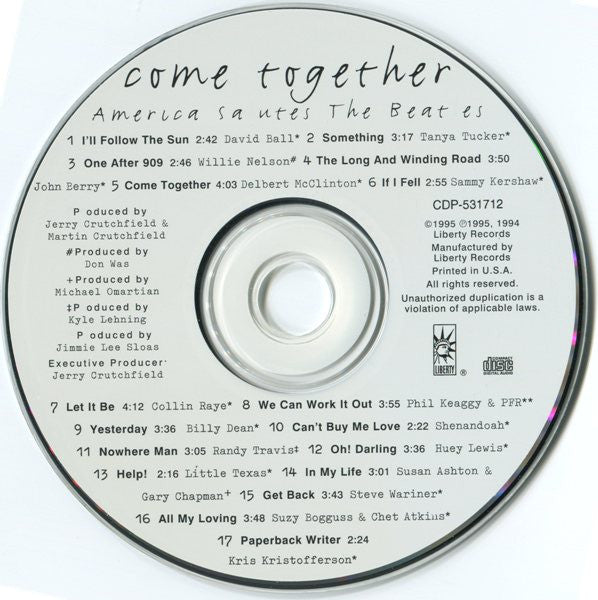 Various : Come Together / America Salutes The Beatles (CD, Album, Club)