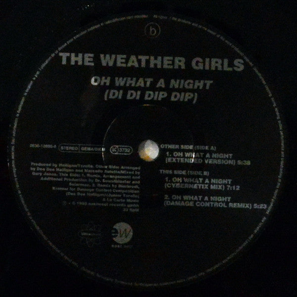 The Weather Girls : Oh, What A Night (12")