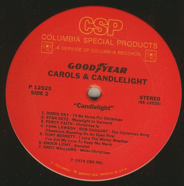 Various : Carols & Candlelight : Great Songs Of Christmas (LP, Comp)