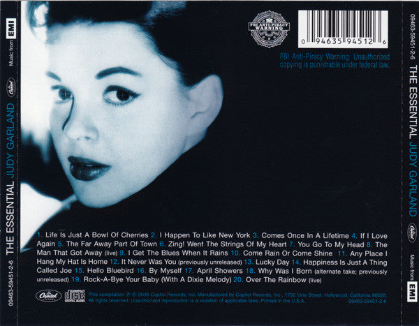 Judy Garland : The Essential Judy Garland (CD, Comp, RE, RM)