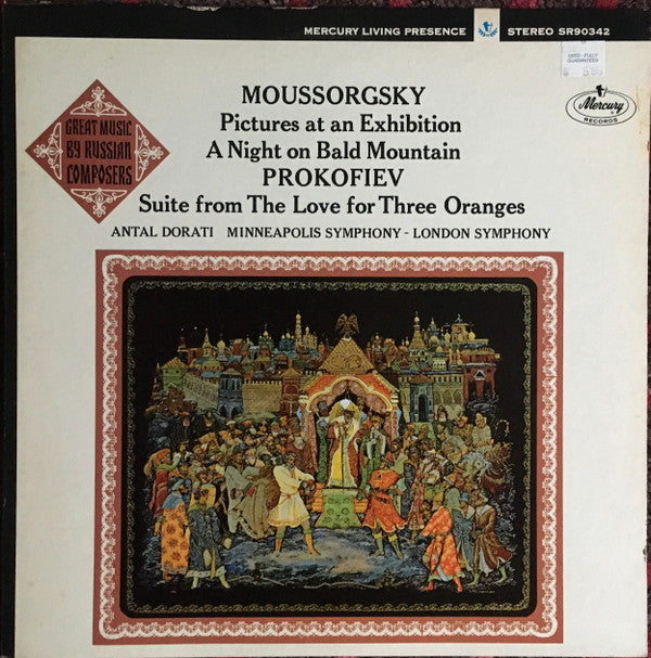 Moussorgsky* / Prokofiev*, Antal Dorati, Minneapolis Symphony* - London Symphony* : Pictures At An Exhibition / A Night On Bald Mountain / Suite From The Love For Three Oranges (LP, Comp)