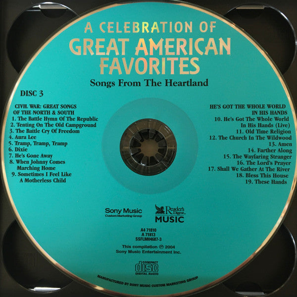 Various : A Celebration Of Great American Favorites (4xCD, Comp)
