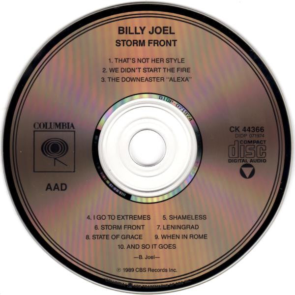 Billy Joel : Storm Front (CD, Album, DAD)