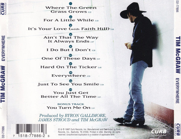 Tim McGraw : Everywhere (CD, Album)
