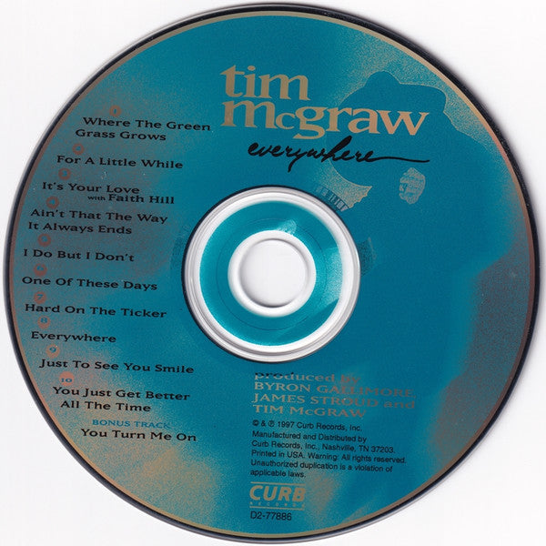 Tim McGraw : Everywhere (CD, Album)