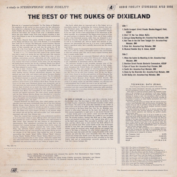 The Dukes Of Dixieland : The Best Of The Dukes Of Dixieland (LP, Comp)