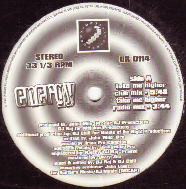 Energy (3) : Take Me Higher (12")