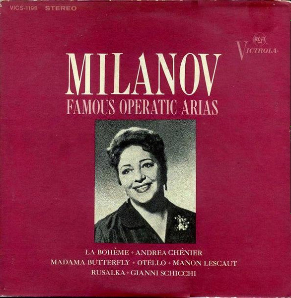 Milanov* : Milanov Famous Operatic Arias (LP)