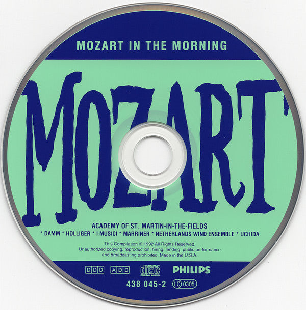 Wolfgang Amadeus Mozart : Mozart In The Morning (CD, Comp, RE)