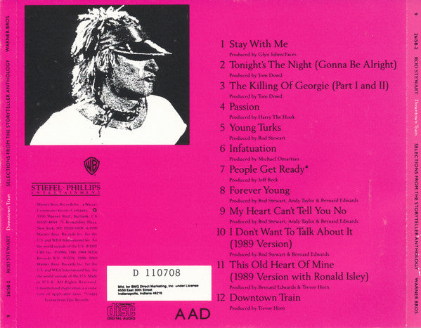 Rod Stewart : Downtown Train (Selections From The Storyteller Anthology) (CD, Comp, Club)
