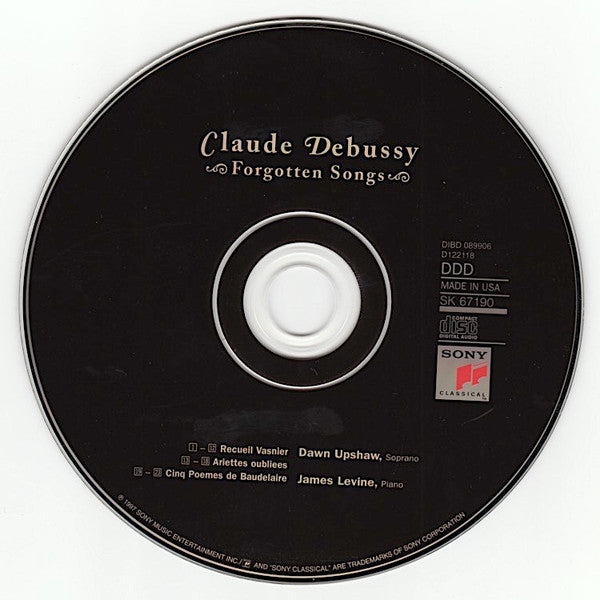 Dawn Upshaw, James Levine (2) : Forgotten Songs: Dawn Upshaw Sings Debussy (CD, Album, Club)