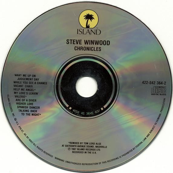 Steve Winwood : Chronicles (CD, Comp, RE)