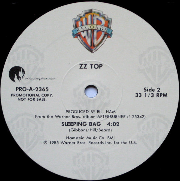 ZZ Top : Sleeping Bag (12", Single, Promo)