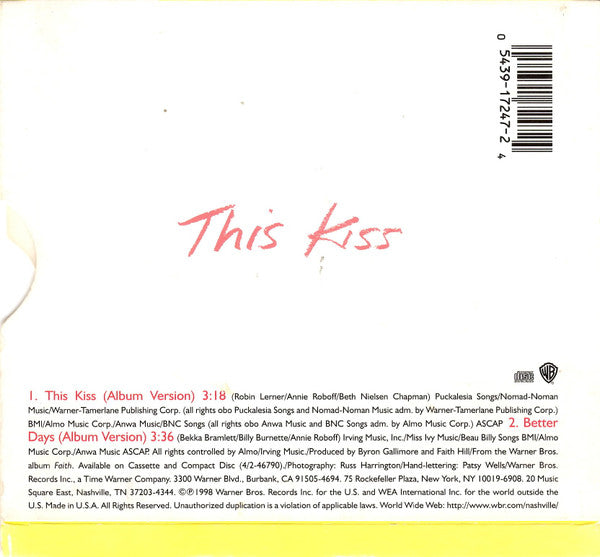 Faith* : This Kiss (CD, Single)