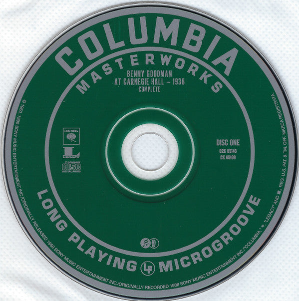 Benny Goodman : The Famous 1938 Carnegie Hall Jazz Concert (2xCD, RE, RM)