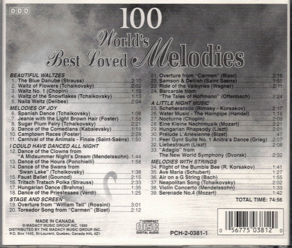 No Artist : 100 World's Best Loved Melodies (3xCD, Comp)