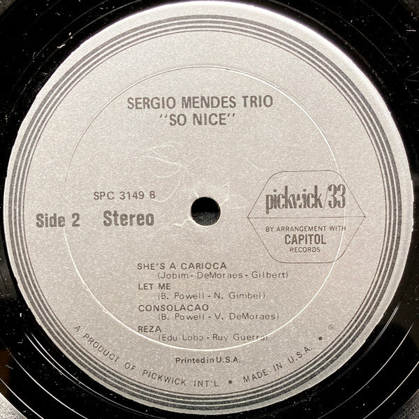 The Sergio Mendes Trio* : So Nice (LP, Album, RE)