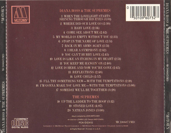 Diana Ross And The Supremes* : 20 Greatest Hits (CD, Comp)