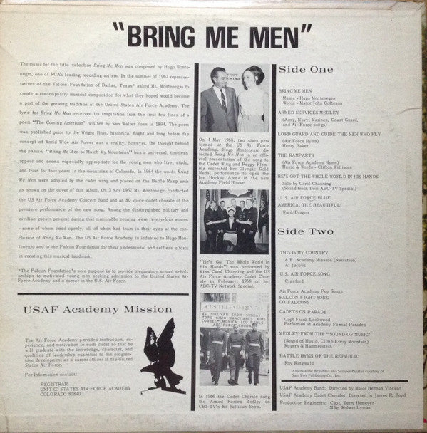 The US Air Force Academy Concert Band And Cadet Chorale : Bring Me Men (LP, Album)